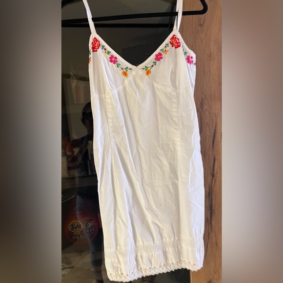 Castro Trend White cotton sleeveless with embroidery stitching Sz 42 IT - Picture 3 of 7